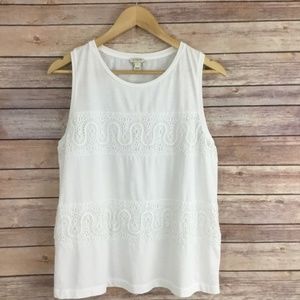 J. Crew Lace Panel Tank